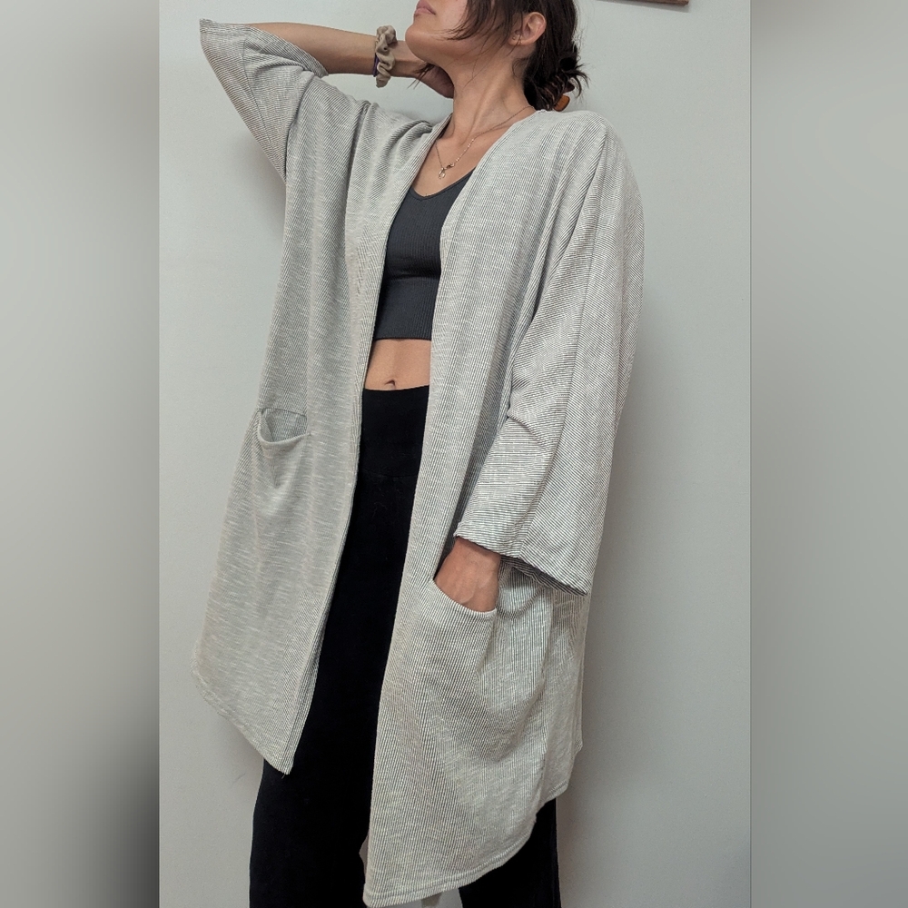 Donni Ribbed Sweater Coat - Picture 1 of 6